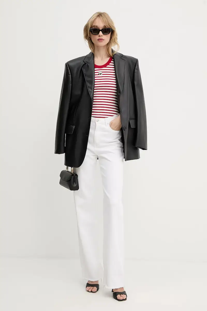 top in cotone colore rosso A3W17079 miniatura 2