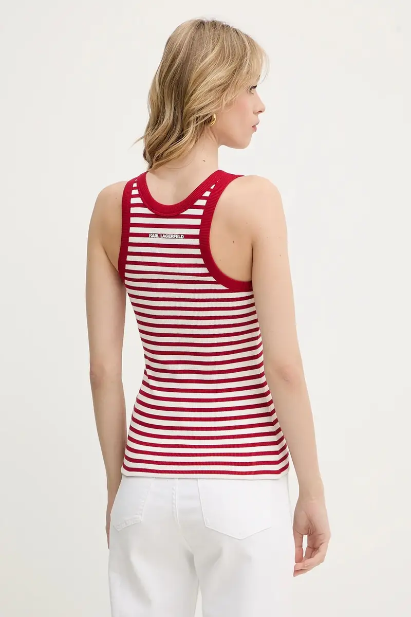 top in cotone colore rosso A3W17079 miniatura 3