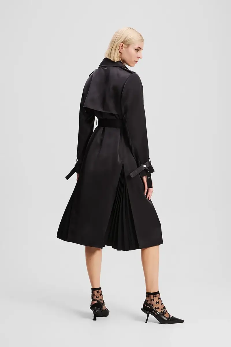 Karl Lagerfeld Trench Donna Nero 3775592 miniatura 2