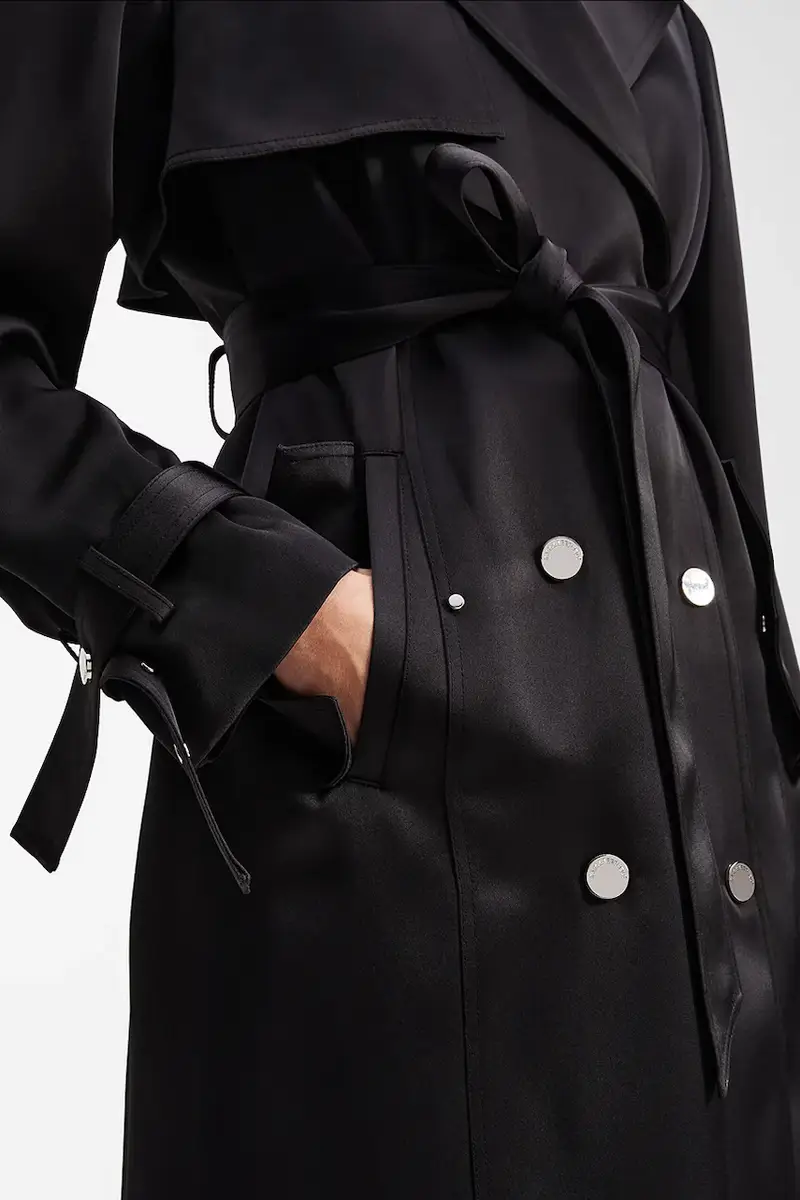 Karl Lagerfeld Trench Donna Nero 3775592 miniatura 3