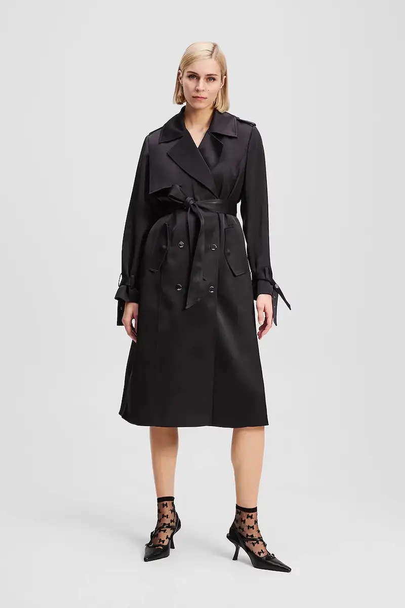 Karl Lagerfeld Trench Donna Nero 3775592