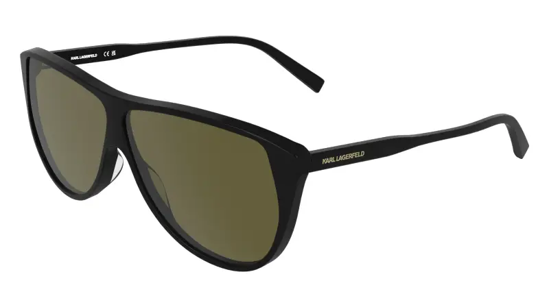 Unisex Karl Lagerfeld KL6227S 001 Occhiali da sole Acetato Nero Marrone Pilot Normale