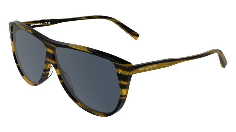 Unisex Karl Lagerfeld KL6227S 008 Occhiali da sole Acetato Nero Grigio Pilot Normale