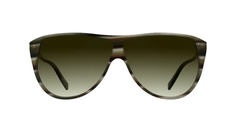 Unisex Karl Lagerfeld KL6227S 261 Occhiali da sole Acetato Verde Marrone Pilot Normale miniatura 2