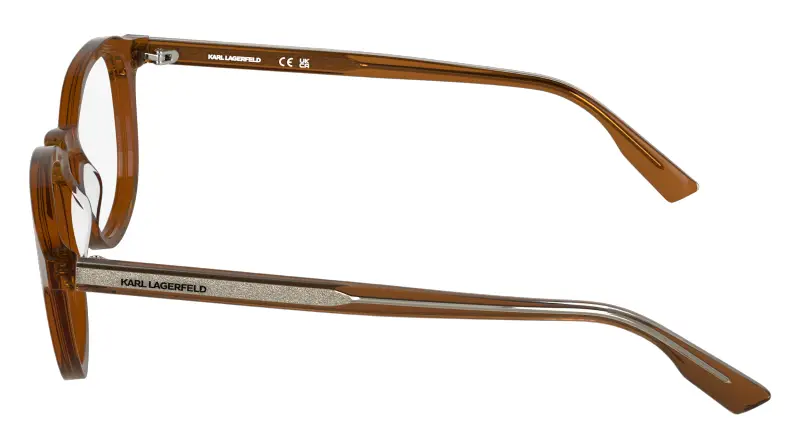 Unisex Karl Lagerfeld KL6235 216 Montature da vista Acetato Marrone Geometrica Normale miniatura 3