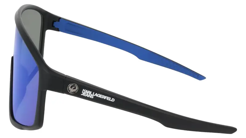 Unisex Karl Lagerfeld KLJ6228S 008 Occhiali da sole Bio-iniettato Blu Maschera Normale miniatura 3