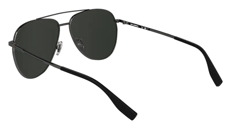 Karl Lagerfeld Unisex KL360S 015 Occhiali da sole Metallo Fumo Pilot Normale miniatura 3