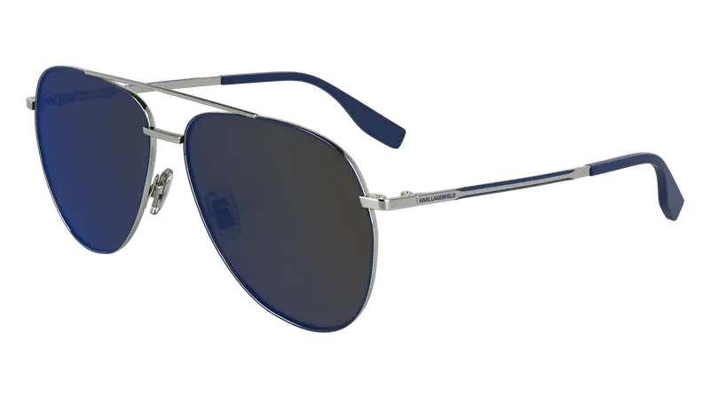 Karl Lagerfeld Unisex KL360S 040 Occhiali da sole Metallo Argento Pilot Normale
