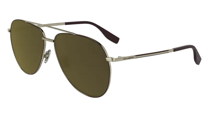 Karl Lagerfeld Unisex KL360S 712 Occhiali da sole Metallo Oro  Pilot Normale
