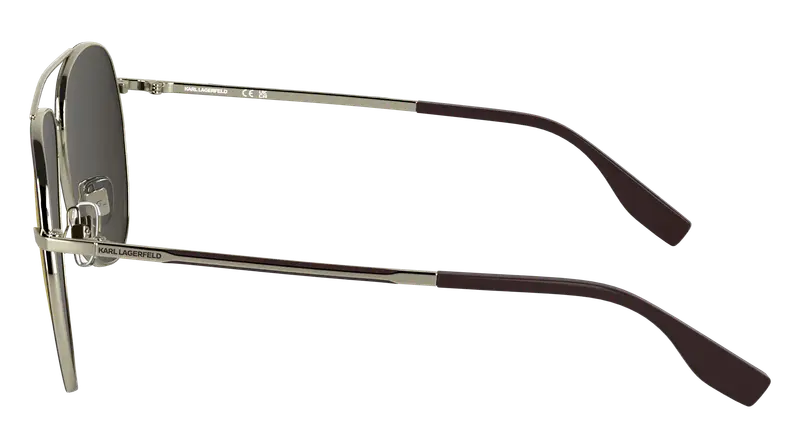 Karl Lagerfeld Unisex KL360S 712 Occhiali da sole Metallo Oro Pilot Normale miniatura 2