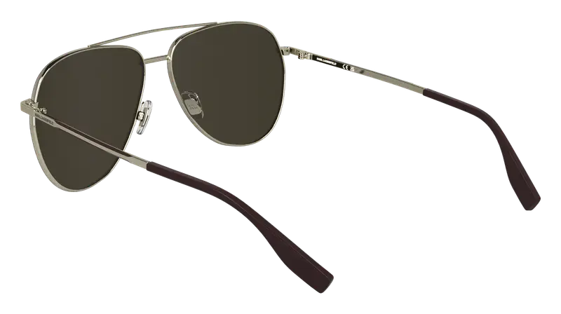 Karl Lagerfeld Unisex KL360S 712 Occhiali da sole Metallo Oro Pilot Normale miniatura 3