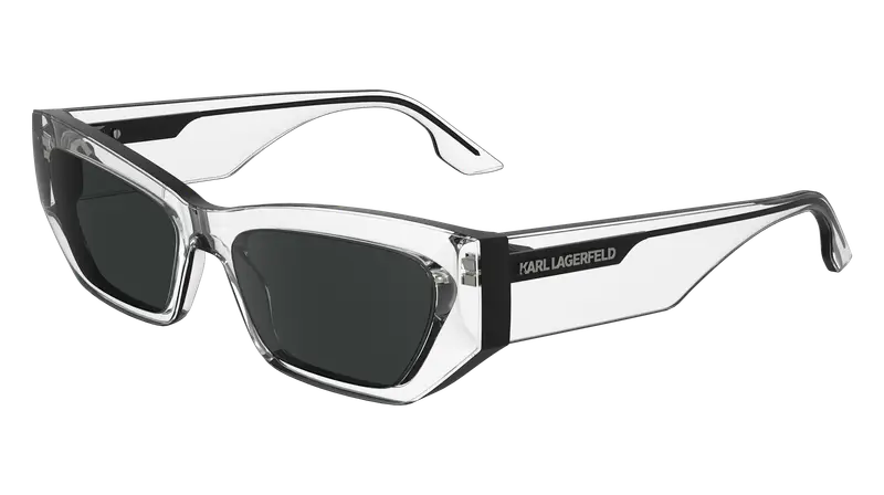 Karl Lagerfeld Unisex KL6160S 000 Occhiali da sole Iniettato Trasparente  Squadrata Normale