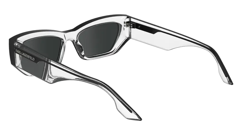 Karl Lagerfeld Unisex KL6160S 000 Occhiali da sole Iniettato Trasparente Squadrata Normale miniatura 2