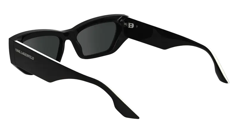 Karl Lagerfeld Unisex KL6160S 001 Occhiali da sole Iniettato Nero Squadrata Normale miniatura 2