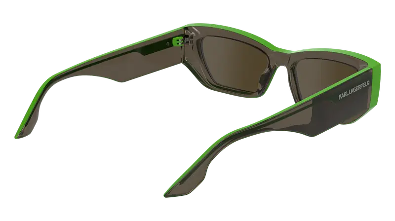 Karl Lagerfeld Unisex KL6160S 050 Occhiali da sole Iniettato Grigio Squadrata Normale miniatura 3