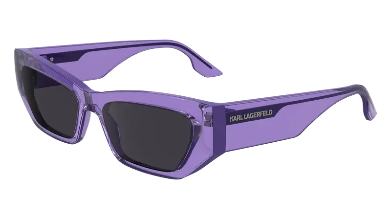 Karl Lagerfeld Unisex KL6160S 516 Occhiali da sole Iniettato Lilla Squadrata Normale