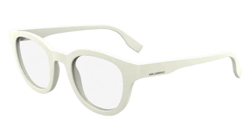 Karl Lagerfeld Unisex KL6177 105 Montature da vista Bio-iniettato Bianco Geometrica Normale