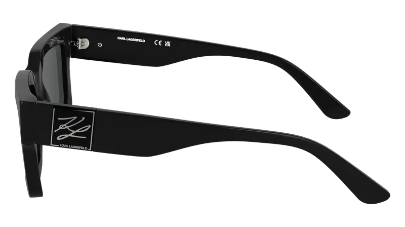 Karl Lagerfeld Unisex KL6182S 001 Occhiali da sole Acetato Nero Fumo Squadrata Normale miniatura 2