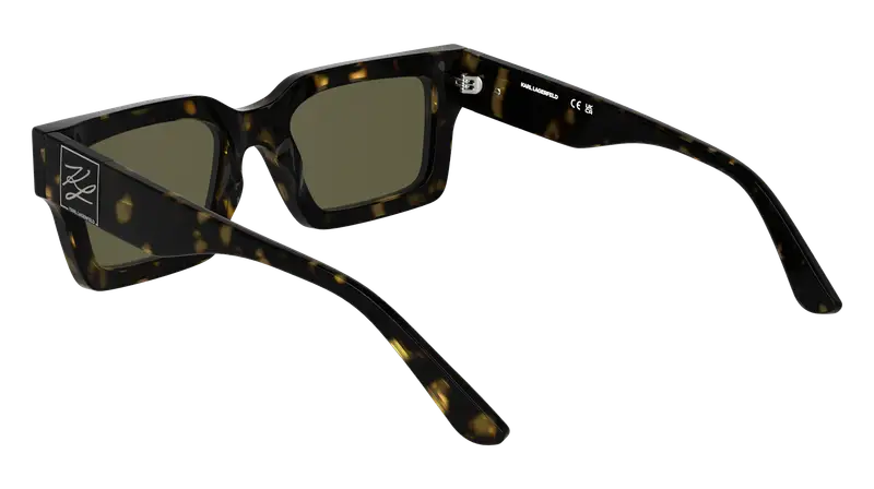 Karl Lagerfeld Unisex KL6182S 242 Occhiali da sole Acetato Havana Marrone Squadrata Normale miniatura 3