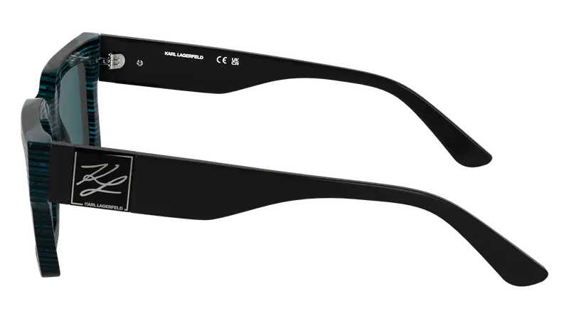 Karl Lagerfeld Unisex KL6182S 422 Occhiali da sole Acetato Blu Squadrata Normale miniatura 2