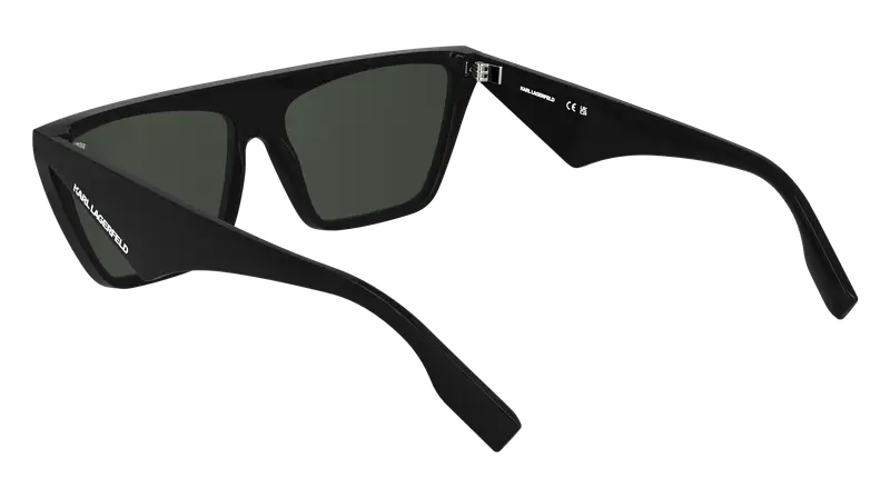 Karl Lagerfeld Unisex KL6186S 001 Occhiali da sole Bio-iniettato Nero Squadrata Normale miniatura 3