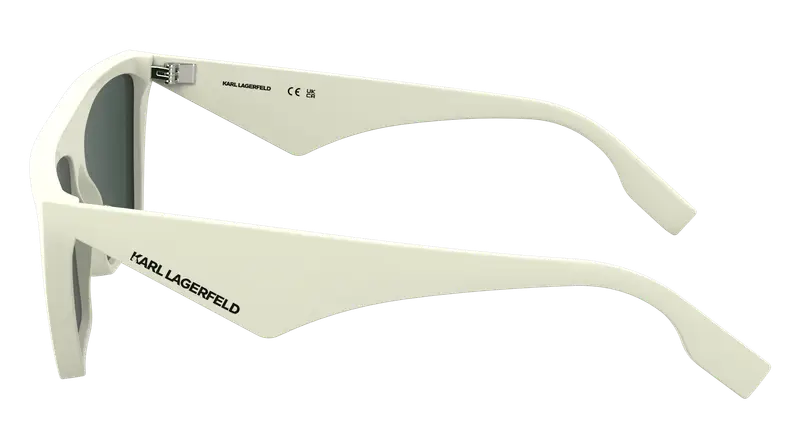 Karl Lagerfeld Unisex KL6186S 105 Occhiali da sole Bio-iniettato Bianco Squadrata Normale miniatura 2