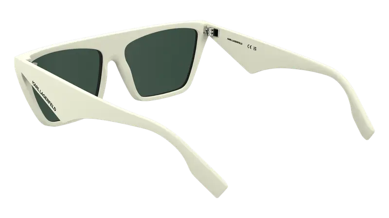 Karl Lagerfeld Unisex KL6186S 105 Occhiali da sole Bio-iniettato Bianco Squadrata Normale miniatura 3