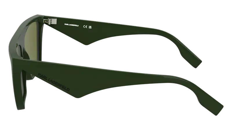 Karl Lagerfeld Unisex KL6186S 300 Occhiali da sole Bio-iniettato Verde Squadrata Normale miniatura 2