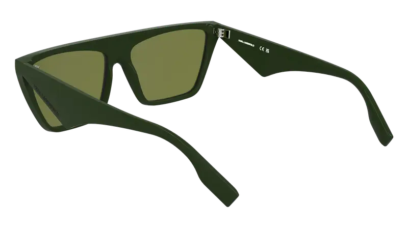 Karl Lagerfeld Unisex KL6186S 300 Occhiali da sole Bio-iniettato Verde Squadrata Normale miniatura 3