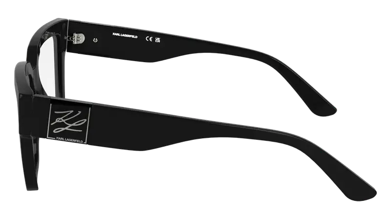 Karl Lagerfeld Unisex KL6196 001 Montature da vista Acetato Nero Squadrata Normale miniatura 2