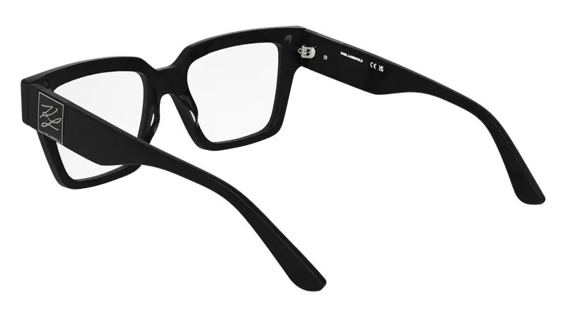 Karl Lagerfeld Unisex KL6196 001 Montature da vista Acetato Nero Squadrata Normale miniatura 3