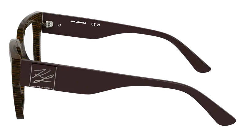 Karl Lagerfeld Unisex KL6196 212 Montature da vista Acetato Marrone Squadrata Normale miniatura 2
