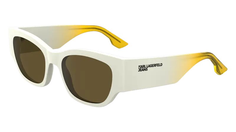 Karl Lagerfeld Unisex KLJ6168S 105 Occhiali da sole Bio-iniettato Bianco   Normale