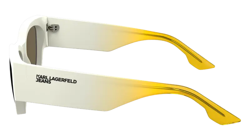 Karl Lagerfeld Unisex KLJ6168S 105 Occhiali da sole Bio-iniettato Bianco Normale miniatura 3