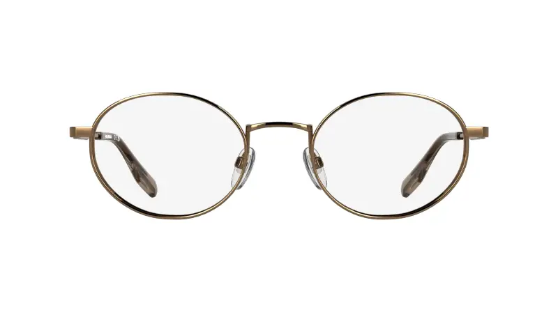 Uomo Karl Lagerfeld KL369 724 Montature da vista Metallo Marrone Rotonda Normale miniatura 2