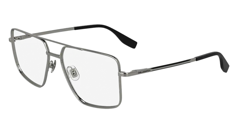 Karl Lagerfeld Uomo KL357 041 Montature da vista Metallo Argento  Pilot Normale