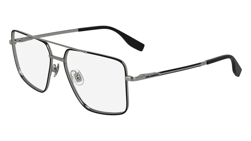 Karl Lagerfeld Uomo KL357 044 Montature da vista Metallo Nero  Pilot Normale