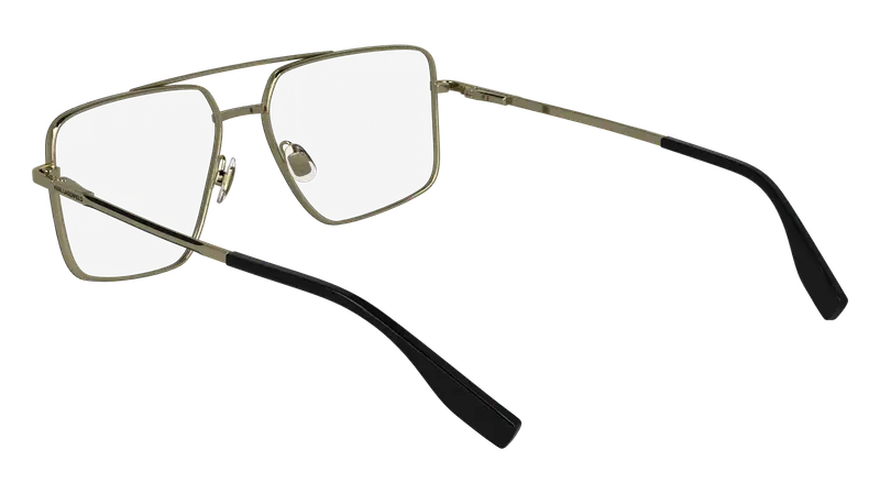 Karl Lagerfeld Uomo KL357 714 Montature da vista Metallo Oro Pilot Normale miniatura 2