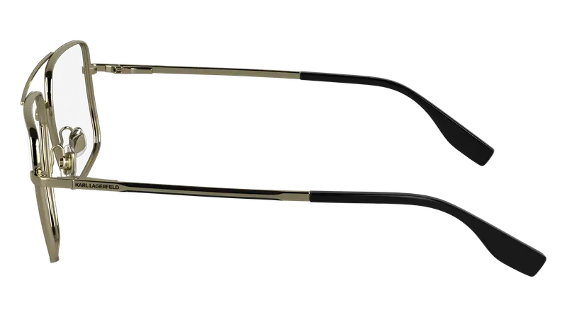 Karl Lagerfeld Uomo KL357 714 Montature da vista Metallo Oro Pilot Normale miniatura 3