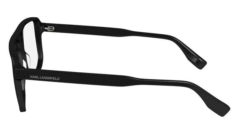 Karl Lagerfeld Uomo KL6156 001 Montature da vista Acetato Nero Pilot Normale Normale miniatura 2