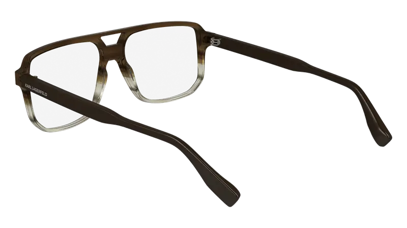 Karl Lagerfeld Uomo KL6156 246 Montature da vista Acetato Marrone Pilot Normale Normale miniatura 2