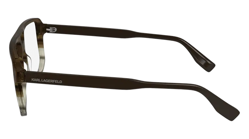 Karl Lagerfeld Uomo KL6156 246 Montature da vista Acetato Marrone Pilot Normale Normale miniatura 3