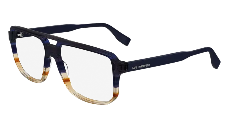 Karl Lagerfeld Uomo KL6156 424 Montature da vista Acetato Blu  Pilot Normale Normale
