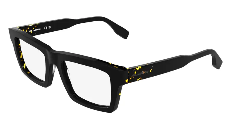 Uomo KL6218 017 Montature da vista Acetato Nero Squadrata Normale