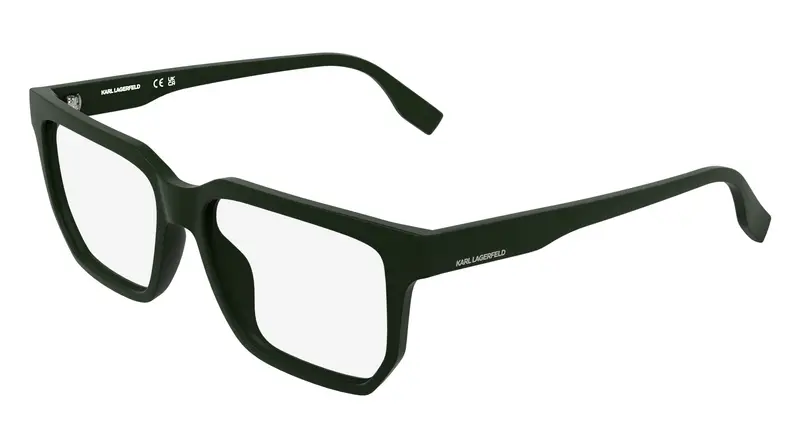 Uomo KL6219 275 Montature da vista Bio-iniettato Verde Squadrata Normale