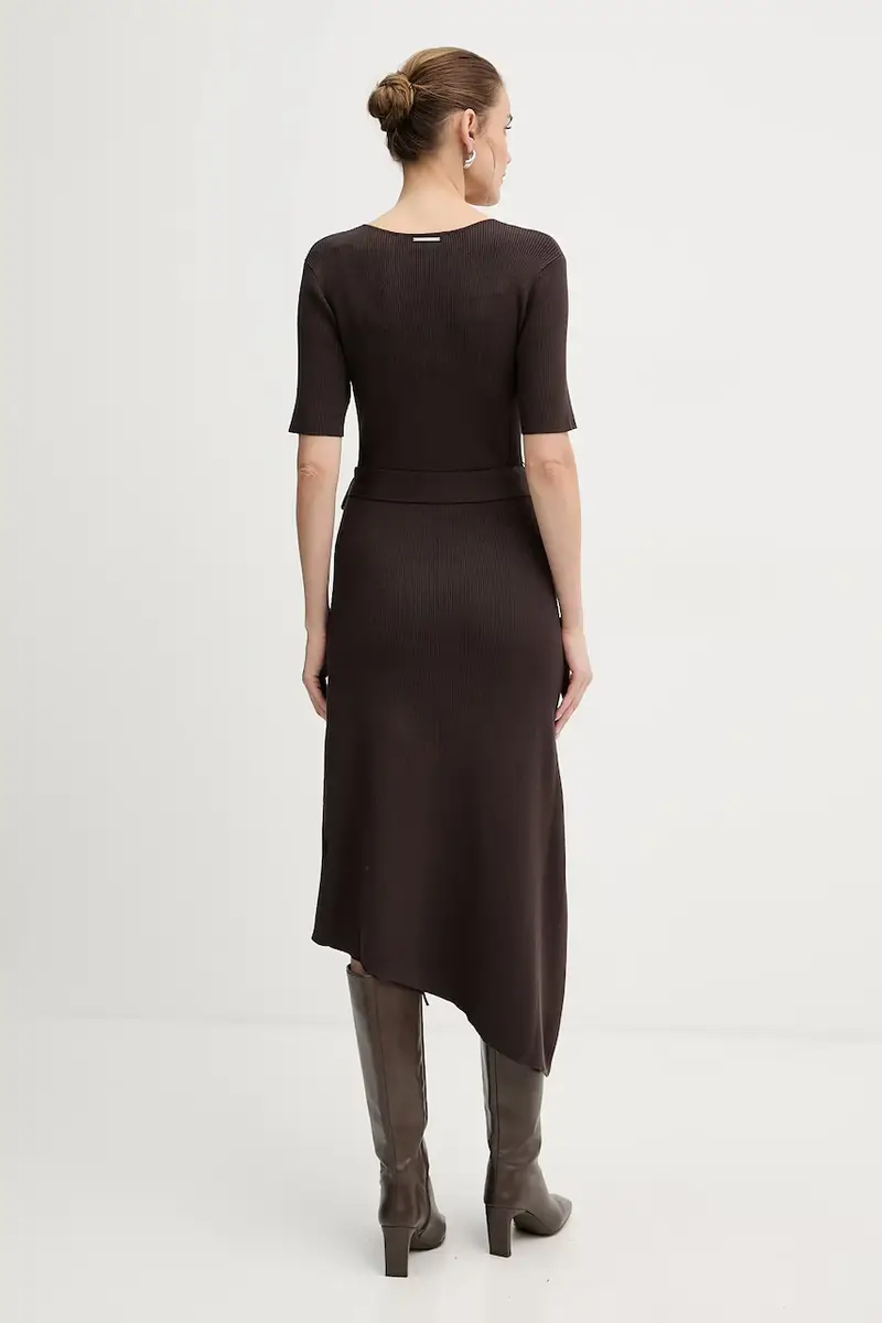 vestito colore marrone A4W13026 miniatura 3