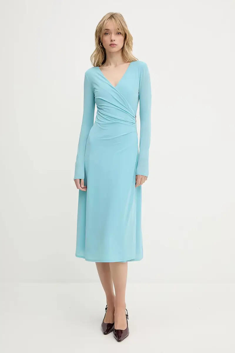 vestito colore turchese A3W13042