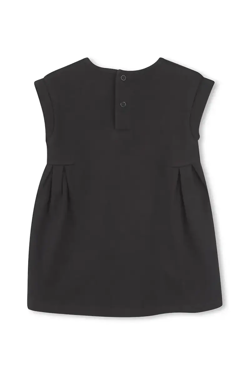 vestito di cotone bambina colore nero Z30510 miniatura 2