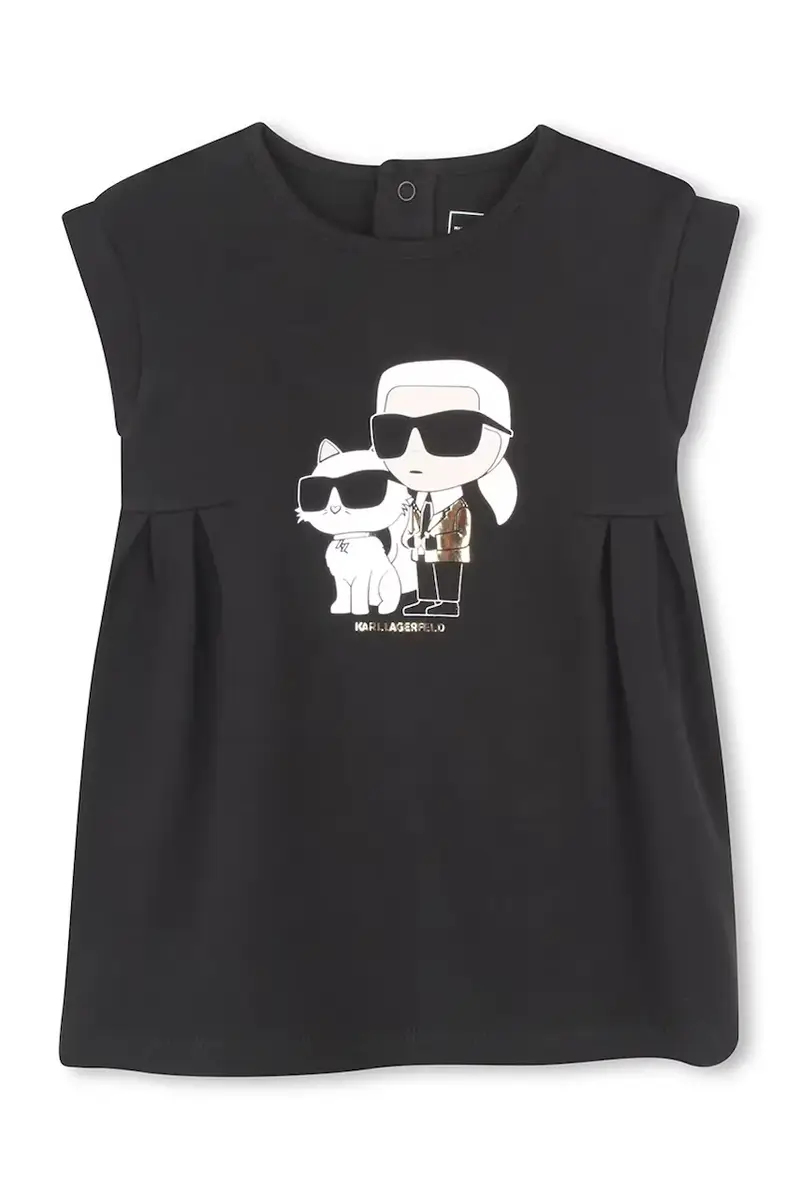 vestito di cotone bambina colore nero Z30510