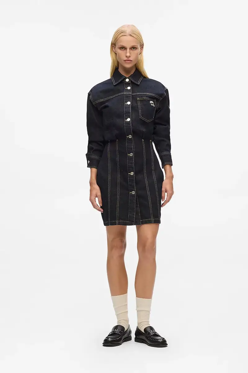 vestito di jeans colore blu navy A4W13019